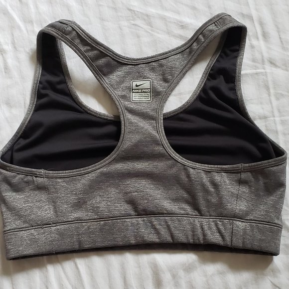 Nike FIT DRY Pro Sports Bra Size L (12-14) Juniors Running Racerback - Picture 5 of 6